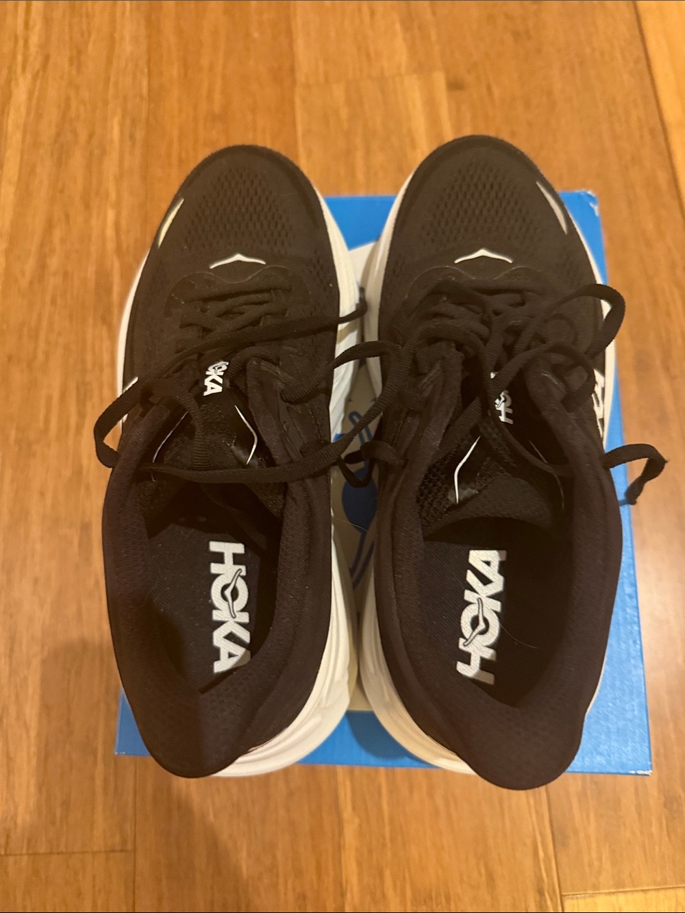 Hoka Black and White Road Running Sneakers - Picture 3 of 9